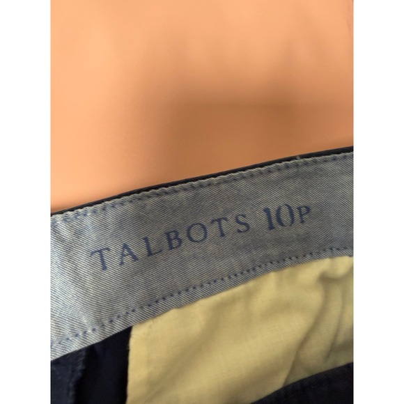 Talbots The Weekend Chino Navy Blue Sailboat Embroidered Pants 10P Petite BD1024 - Picture 3 of 9
